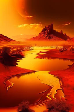 golden bloody landscape