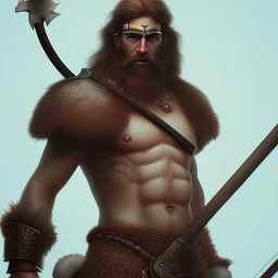 Barbarian man, hd, photorealistic, anime