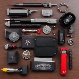Star Trek Worf Klingon EDC kit, photo from above