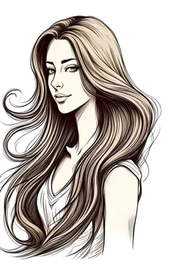 lady with long hair