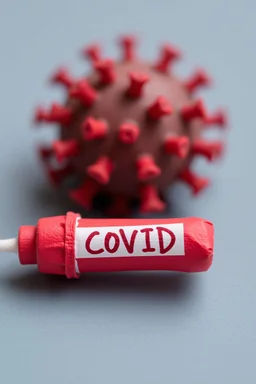 tampon rouge marqué "COVID"