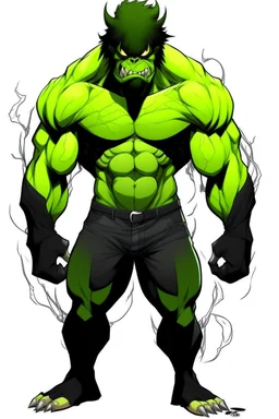 Manhwa man side character with huge muscles body looks lime monsters ,( wearing a black mask