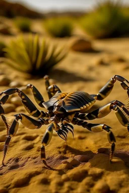 escorpión. clima desértico, flora y fauna autóctona