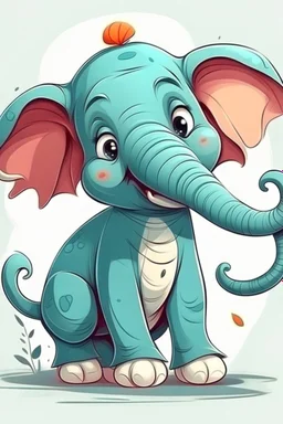 Art illustration cartoon elephant