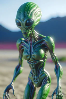 Bikini alien ,3d 4k octane render, smooth, sharp focus, highly detailed, unreal engine 5,