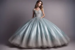 роскошное платье принцессы цветом луны