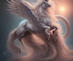 Portrait of unicorn, fantasy art, highly detailed, intricate color patterns on wings, soft studio lighting, background 64k