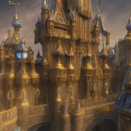 The palace of magic king, huge structure, panoramic view, zoomed out view of the exterior, mysterious, soft lighting, unreal engine 5 volumetric lighting, intricate details, realistic style, 8k resolution