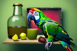 nature morte parrot surrealism
