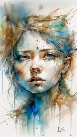 watercolour (medium), (carne griffiths:1.3), You have a lot of very good works、Dynamic landscapes、midwinter、a picture、realisitic