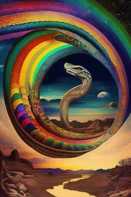 Dreaming Dreamtime Everywhen world-dawn ancestral past ancestral present unfixed in time abiding events serpent rainbow flat earth