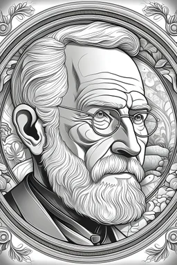 Genera imágenes sobre el Psicólogo jung de perfil derecho algo más clasico sin colores