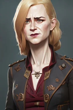 Portrait of blend of nicole kidman and emily watson and ginnifer goodwin, short hair, lego, steampunk, lego, happy, 8k resolution concept art portrait by Greg Rutkowski, Artgerm, WLOP, Alphonse Mucha dynamic lighting hyperdetailed intricately detailed Splash art trending on Artstation triadic colors Unreal Engine 5 volumetric lighting Splash art fantasy"