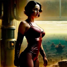 Drawing of beautiful face,'beautiful,Busty fit 'Piper Wright - Fallout 4 ',intense stare, ancient skintight armor, balanciaga fashion clothe painting by gaston bussiere, greg rutkowski, yoji shinkawa, yoshitaka amano, tsutomu nihei, donato giancola, tim hildebrandt Oil on canvas, cinematic composition, extreme detail,fit full head inside picture,16k