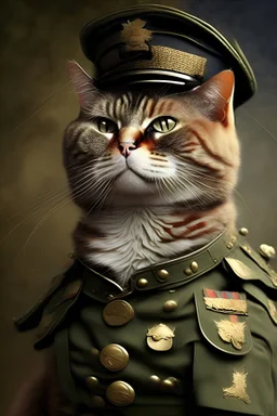 kucing menjadi jendral tentara