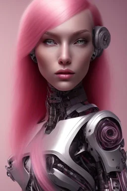 cyborg, pink hair,seven