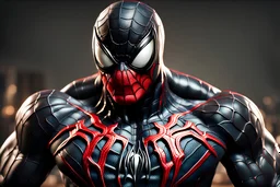 Imagine/ spiderman venom suit, comic accurate, ultra realism, intricate detail, photo realism, portrait, upscale maximum, 8k resolution,,Hyper-detailed ,8k, by xanuth