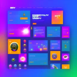 bright colorful UX display