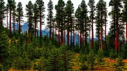 pine forest in the mountains