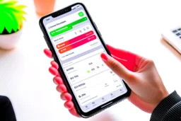 The photo depicts a person using a smart app on their smartphone to organize their tasks and appointments in an organized and efficient manner. The modern photography shows the attractive design of the app that helps the user manage their daily life and achieve their goals. The photo points to the importance of leveraging technology and smart tools in personal organization and facilitating one's life.