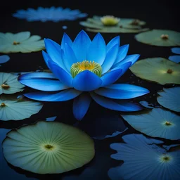 blue water lily hardtechno music industrial hardstyle dark rave ancient egypt aphrodisiac, one is big and the other is small