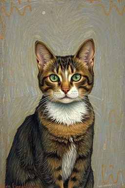 Portrait of a cat by Van Gogh