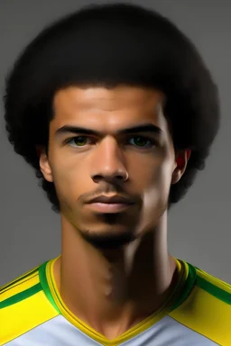 footballer from brazil with 25 years old and black hair