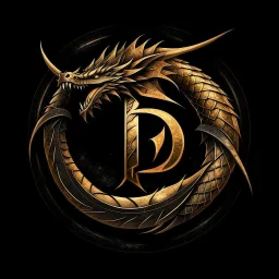 a symbol for an empire of dragons, d&d symbol, fantasy, symbol, logo