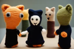 Knitted the scream cat Edvard Munch the scream