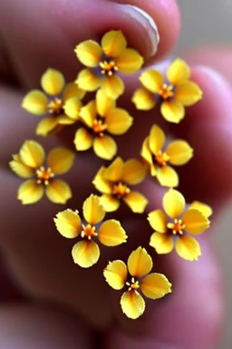 Lots of tiny golden flowers