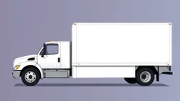 side of a generic truck(white, crew cab, standard box), digital illustration