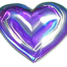 electric heart iridescent cloth