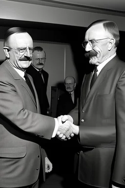 Adolf Hitler shaking hands with walter white