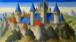 Variegated castle painted by The Limbourg Brothers