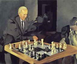 Complex Surgical Instruments through Putin, President Xi Of China And Joe Biden Play Chess with a Newborn Boy,Minimalism,Painting By Lucian Adrian Ghenie,Freud,Rene Magritte,Salvador Dali,Pablo Picasso,Michelangelo