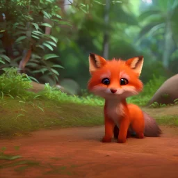 Little Fox is a small, cute red fox with big, round eyes and long, pointed ears. He lives in a purple nest in the forest and loves to go out and greet the animals he meets along the way. Little Fox is friendly, curious and helpful, and he likes to learn about the world around him.