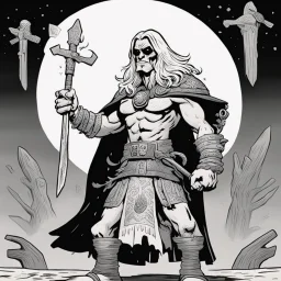 [mexican comics Head Lopper style by Andrew MacLean] The only one who could ever reach me Was the son of a preacher man The only boy who could ever teach me Was the son of a preacher man Yes, he was, he was, ooh, Lord knows, he was (yes, he was) How well I remember The look that was in his eyes