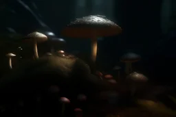 prompt 26: Enchanted forest mushrooms::1 luminous caps, mystical glen, fairy realm, macro fantasy, nature::0.9 magical, mushrooms, forest, enchanting, fantasy::0.7-ar 16:9 --v 5.2 --s 250