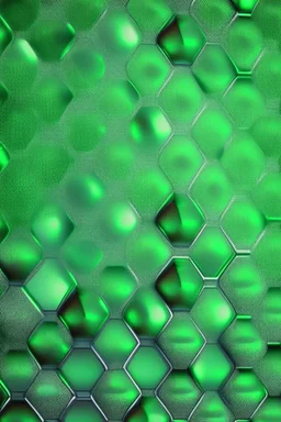 seamless green regular hexagons glittery background metallic chrome with reflections