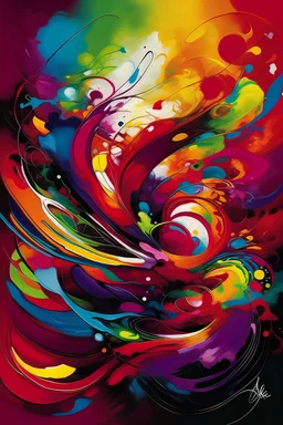 Unleash a torrent of colors and shapes that collide and dance, creating a visual symphony of chaos and harmony.