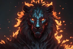 grendel in 8k solo leveling shadow artstyle, lion them, neon effect, full body, fire paint, apocalypse, intricate details, highly detailed, high details, detailed portrait, masterpiece,ultra detailed, ultra quality