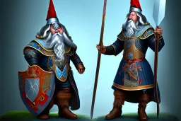 scandinavian wizard with shield