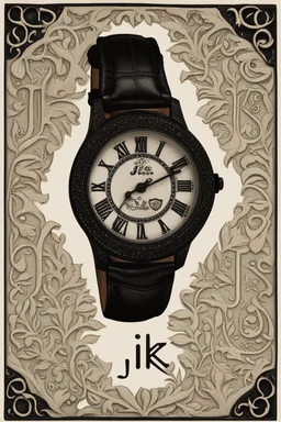 Black wristwatch Bejeweled containing the word jiks