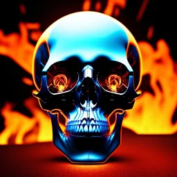 cyberpunk style ink ball skull picture in detailed flaming frame, big black eyes, unreal engine 5, 8k resolution, photorealistic, ultra detailed, frame extreme sharp, accurate