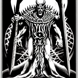 Devil demon satan king knights war code prophecy black and white reptilians