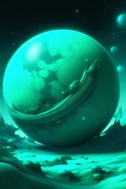 A turquoise planet