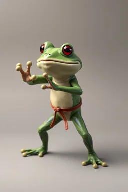 hi poly Mud Kung Fu Frog T-pose just the character and simple background