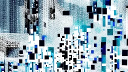 digital glitch pattern snow geometric abstraction by per kirkeby