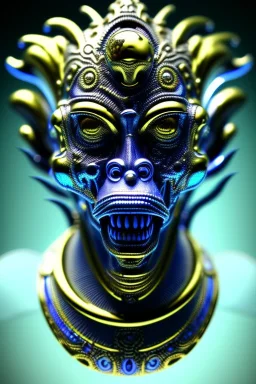 Silver alien, head, wicked, Asian eyes, blood, 8k, finely detailed, photo realistic, Anunnaki black male African Egyptian alien, cracks in the voodoo head, wicked, turquoise eyes, crown, Elephant, 8k, finely detailed, photo realistic, tiger turquoise skull head gold dragon space alien sun skeleton gold gorilla silver crown silver eyes