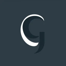 a simple abstract combining the shape of the capital letter G and the shape of an ear, vector